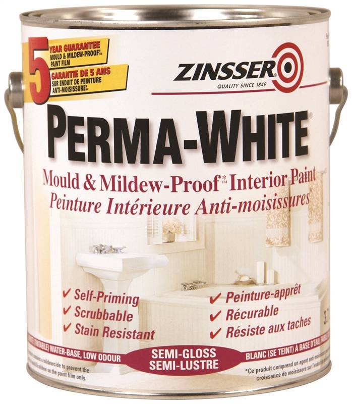 Peinture intérieure anti-moisissures PERMA-WHITE, 3,7 L, blanc